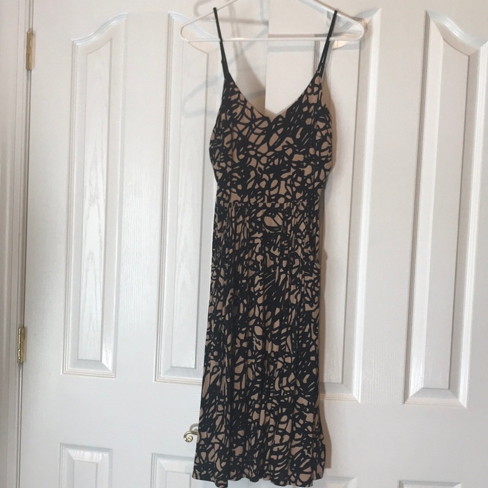 Loft black and tan sundress
